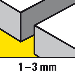 3 sagblader for rette, fine kutt i tynne plater med en tykkelse fra 1 til 3 mm