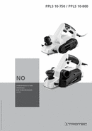 Bruksanvisning høvel PPLS 10-750 / PPLS 10-800 (NO)