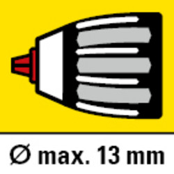 Chuckstørrelse maks. 13 mm