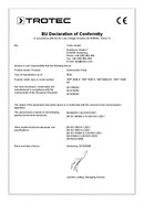 Konformitätserklärung Schmutzwasser-Tauchpumpen TWP 4036 E / TWP 7536 E / TWP 9000 ES / TWP 11000 ES (INT)