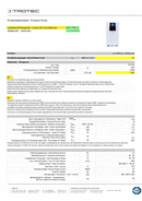 Produkt datablad for romklimaanlegg PAC 4700 X (INT)
