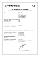 Samsvarserklæring for detektor BI15 (INT)