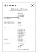 Samsvarserklæring tårnvifte TVE 30 T (INT)