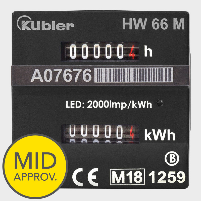 TTK 140 S - Valgfri MID-kompatibel dobbel måler for driftstimer og kilowattimer