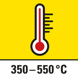 Varmluftsdrift med 350 °C eller 550 °C